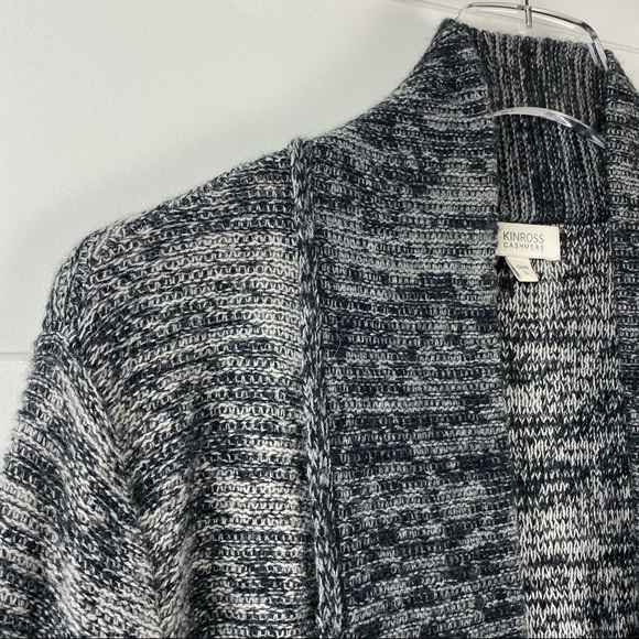 Kinross Cashmere large long open cardigan wool - Picture 2 of 8